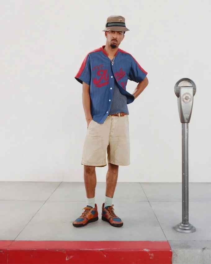 Plaggfärgade Carpenter-shorts
