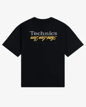 ALD / T-shirt med Technics-logotyp