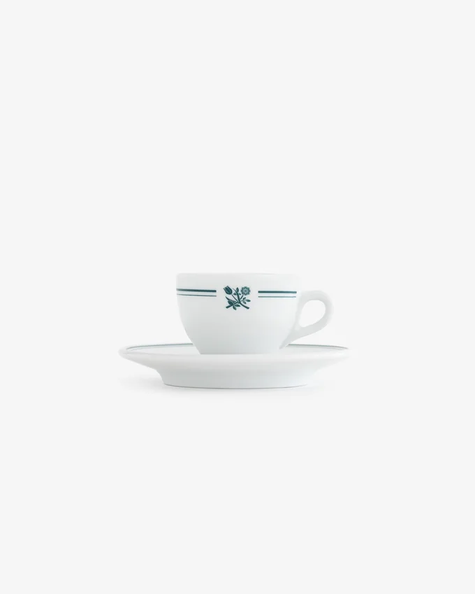 Café Leon Dore espressokopp och fat (6-pack)