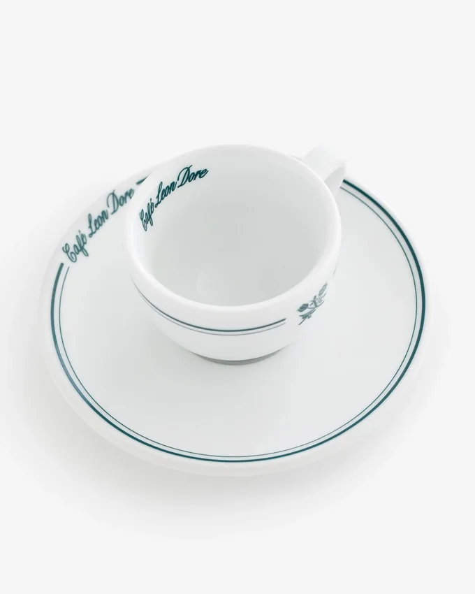 Café Leon Dore espressokopp och fat (6-pack)