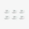 Café Leon Dore espressokopp och fat (6-pack)