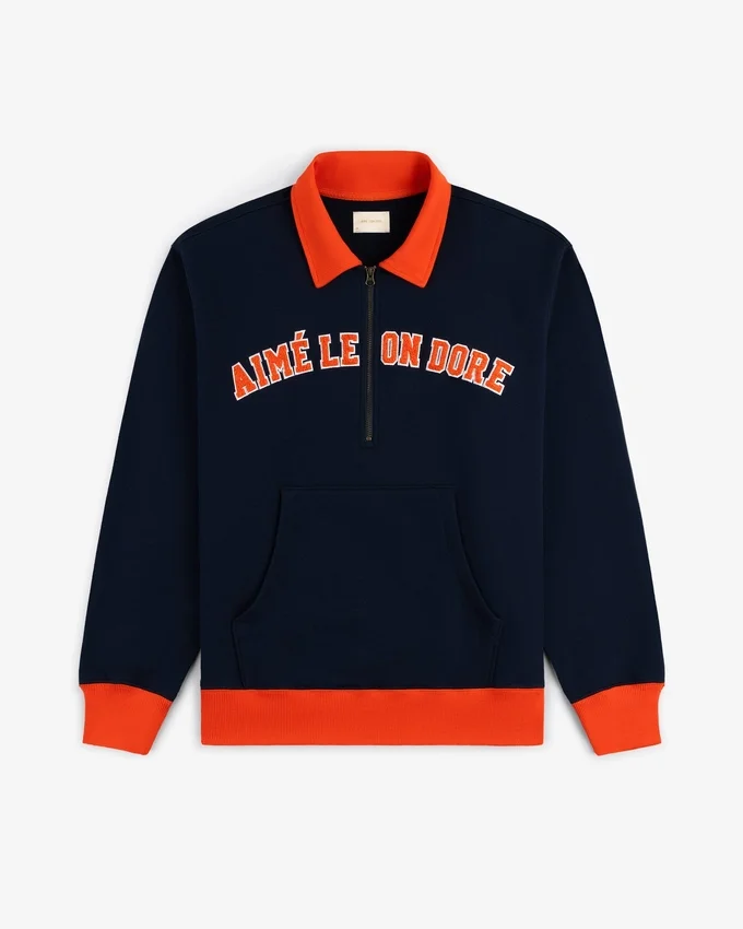 Collegiate-tröja med kvartslås