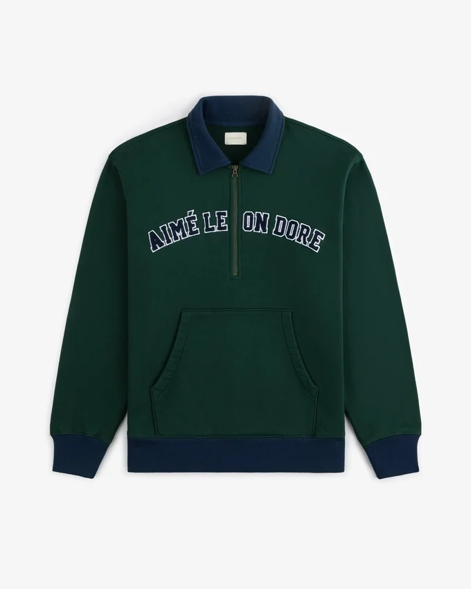 Collegiate-tröja med kvartslås