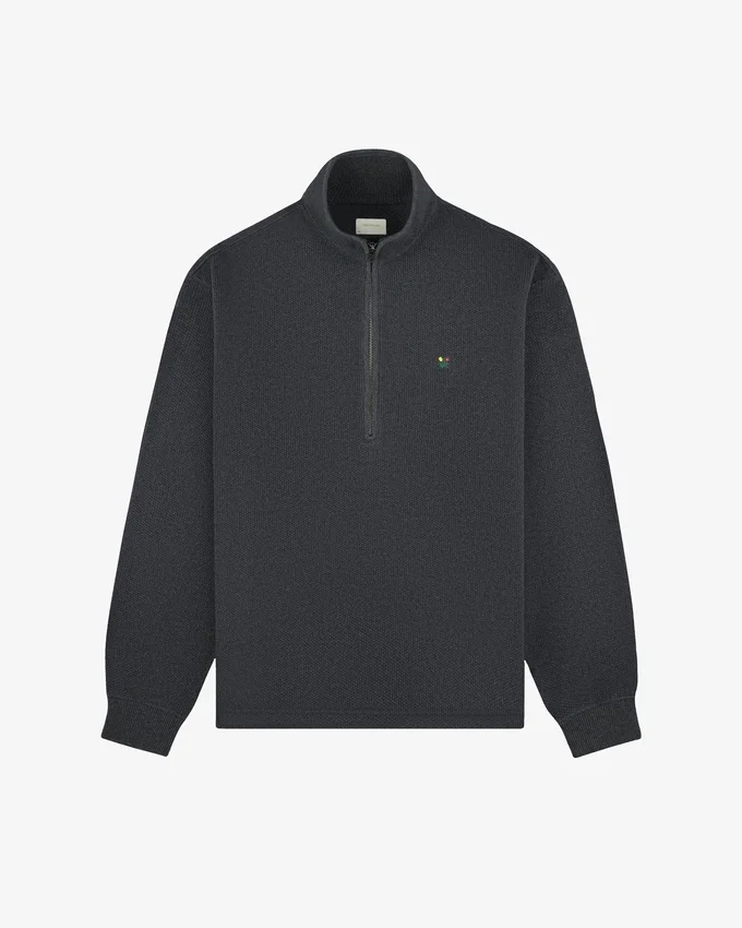 Crest Piqué-tröja med halv dragkedja