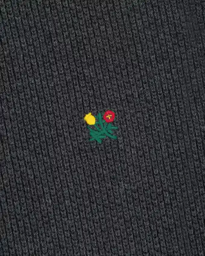 Crest Piqué-tröja med halv dragkedja