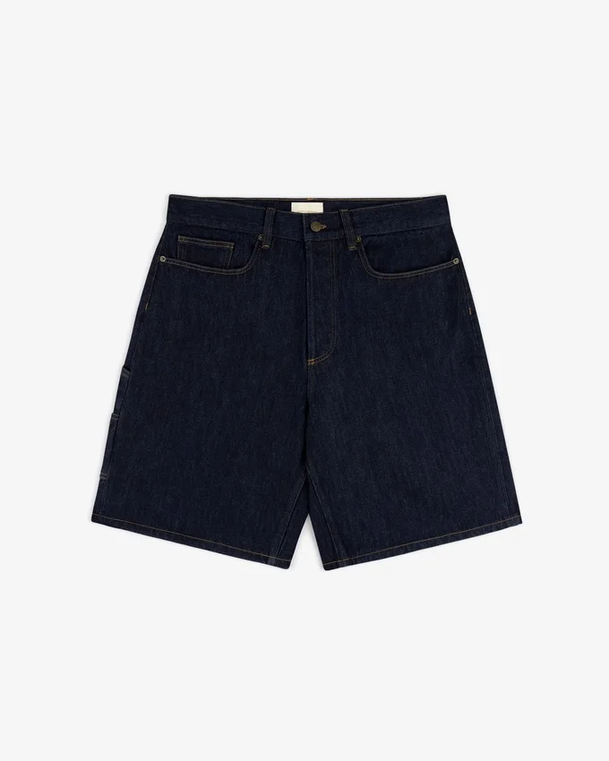 Denimshorts med sköljtvätt