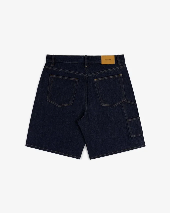 Denimshorts med sköljtvätt