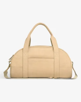 Duffelväska i nubuck med krokodilprägling