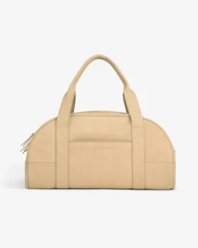 Duffelväska i nubuck med krokodilprägling