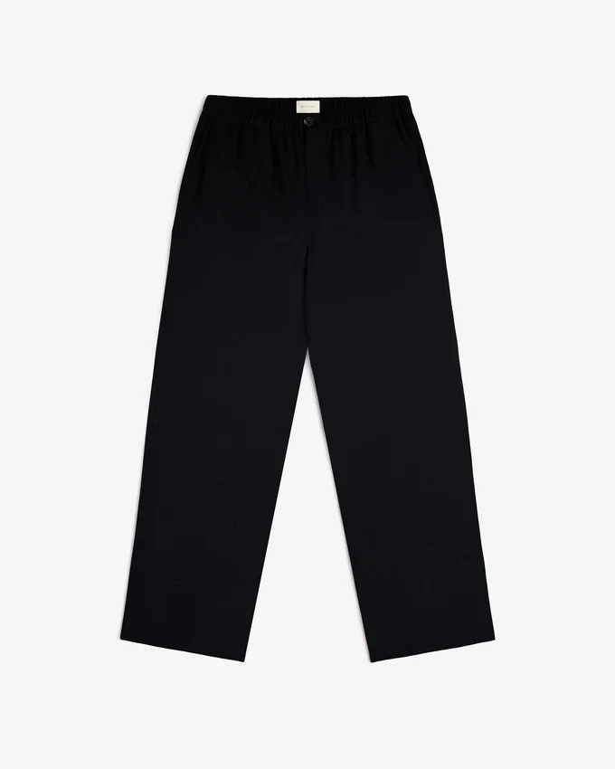 Gabardinebyxor med elastisk midja