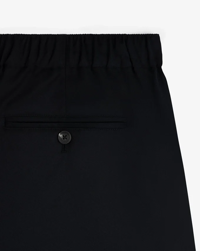 Gabardinebyxor med elastisk midja