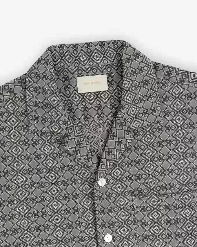 Jacquard-fritidsskjorta