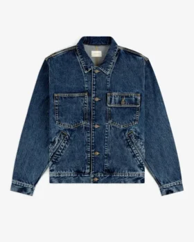 Jeansjacka i truckerstil