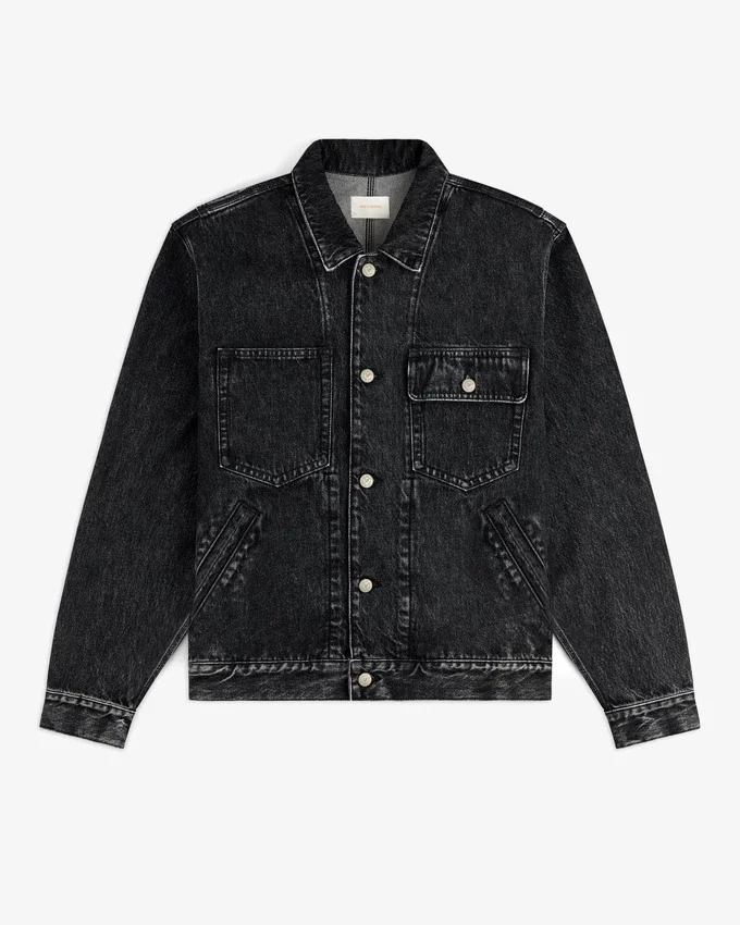 Jeansjacka i truckerstil