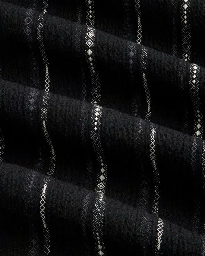 Kort jacquard-campskjorta