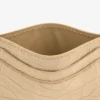 Kortfodral i nubuck med krokodilprägling