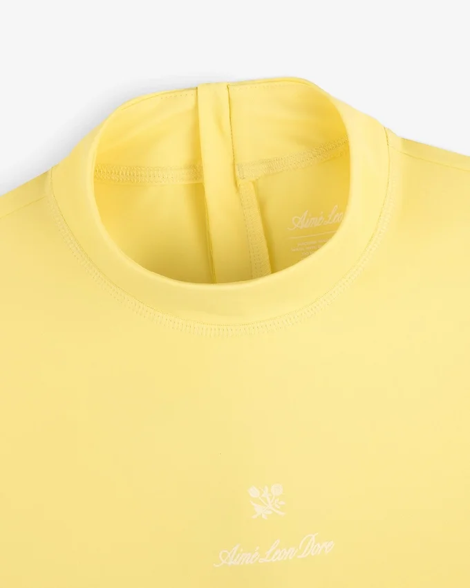 Kortärmad rash guard med emblem