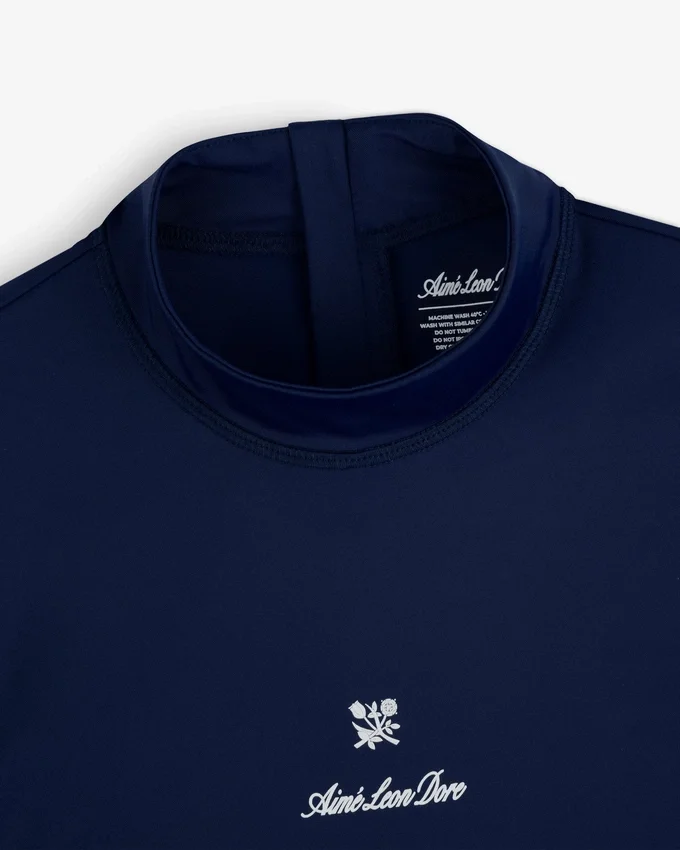 Kortärmad rash guard med emblem