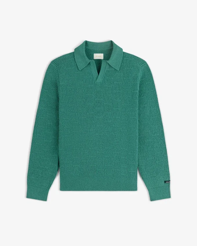 Långärmad bouclé-polo