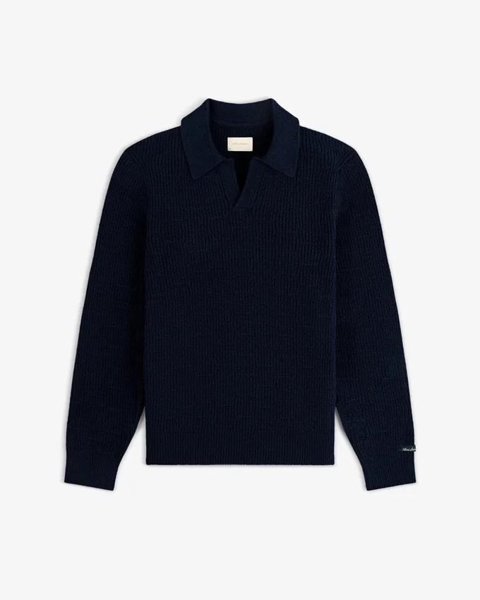 Långärmad bouclé-polo