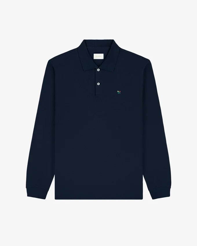 Långärmad Crest Piqué-polo