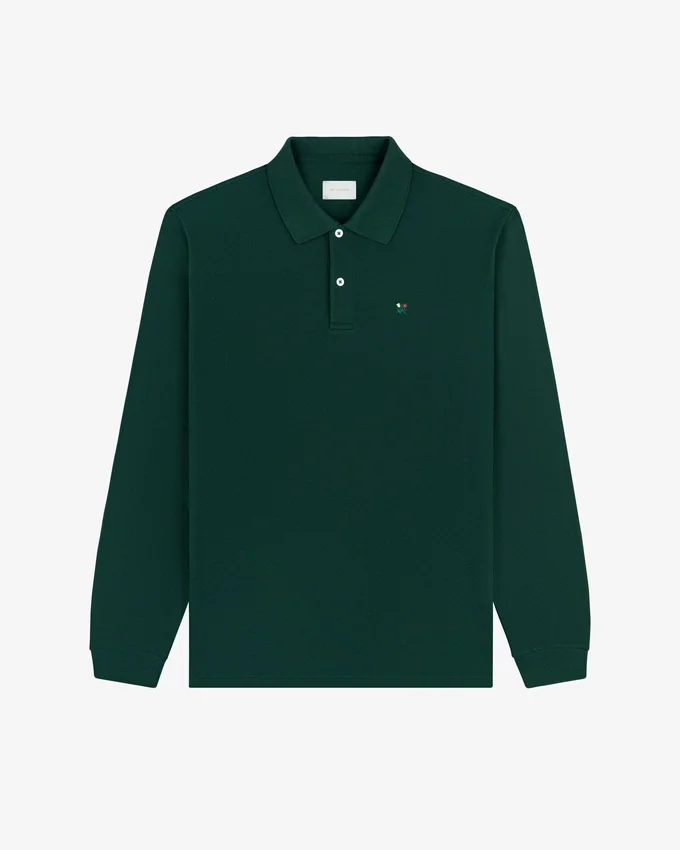 Långärmad Crest Piqué-polo