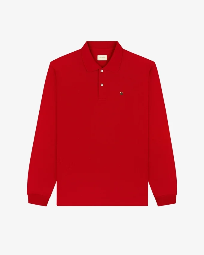 Långärmad Crest Piqué-polo