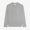 Långärmad stickad T-shirt med ficka