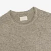 Långärmad stickad T-shirt med ficka