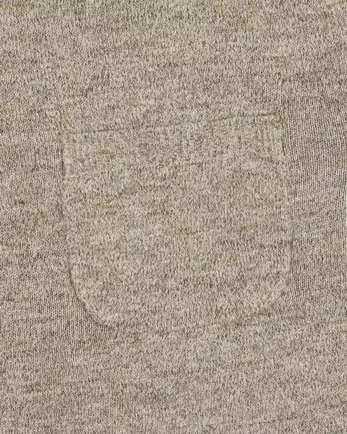 Långärmad stickad T-shirt med ficka