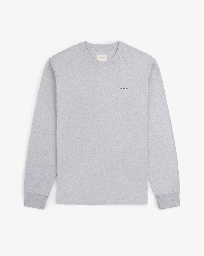 Långärmad T-shirt med mikro-logotyp