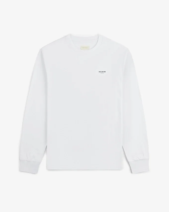 Långärmad T-shirt med mikro-logotyp