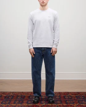 Långärmad T-shirt med mikro-logotyp