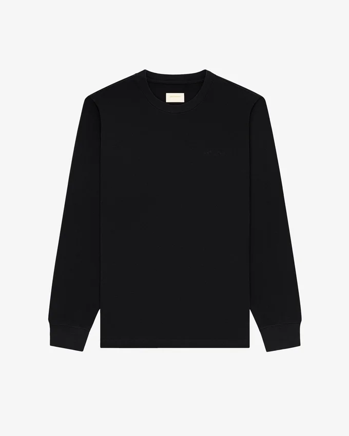 Långärmad T-shirt med ton-i-ton-logotyp