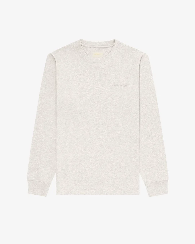 Långärmad T-shirt med ton-i-ton-logotyp