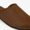 Mule i läder och raffia