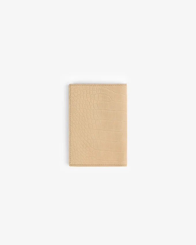 Passfodral i nubuck med krokodilprägling