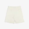 Plisserade bermudashorts i linneblandning