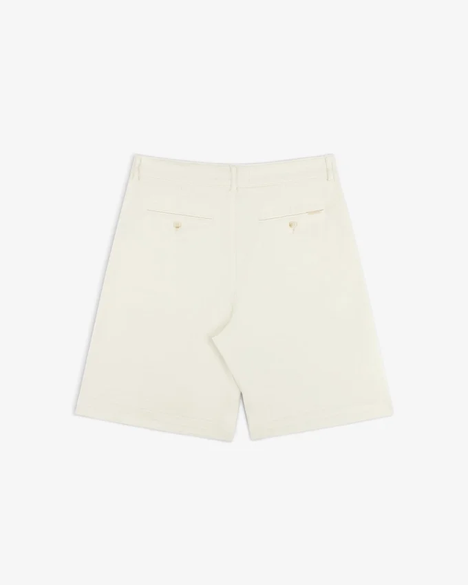 Plisserade bermudashorts i linneblandning