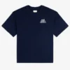 Pointelle-T-shirt med staplat logo