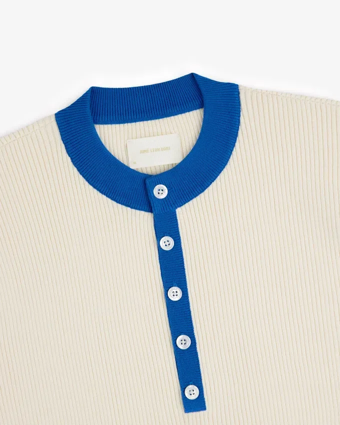 Sportstickad Henley-tröja