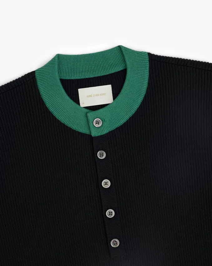 Sportstickad Henley-tröja