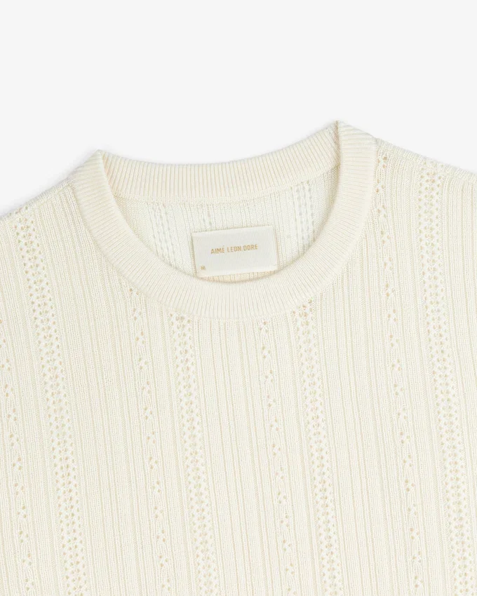 T-shirt i merinoull med öljettar