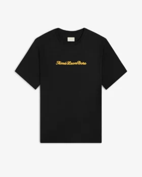 T-shirt med pufftryckt slub-logotyp