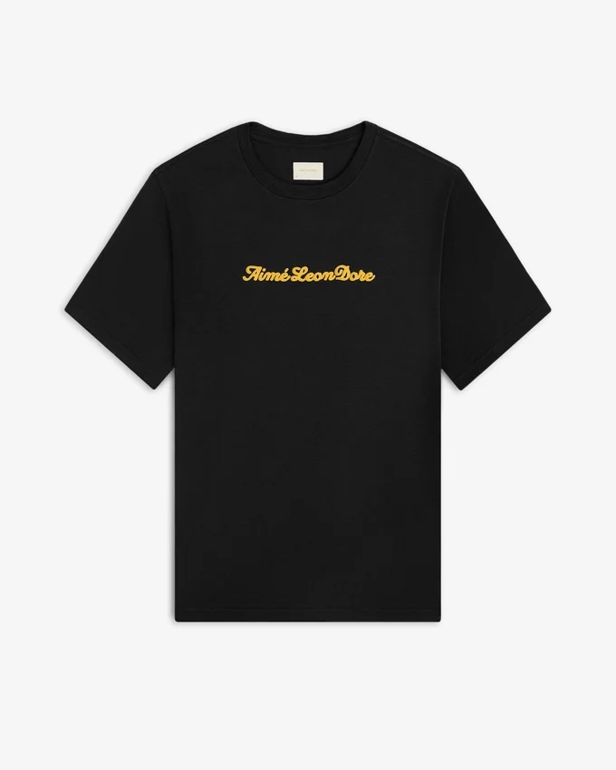 T-shirt med pufftryckt slub-logotyp