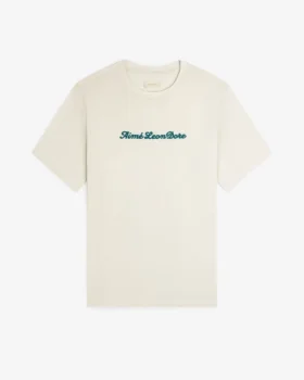 T-shirt med pufftryckt slub-logotyp