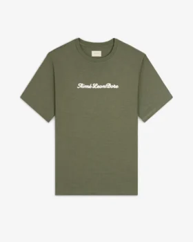 T-shirt med pufftryckt slub-logotyp