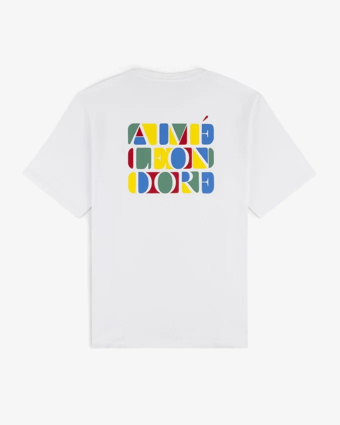T-shirt med staplat logo