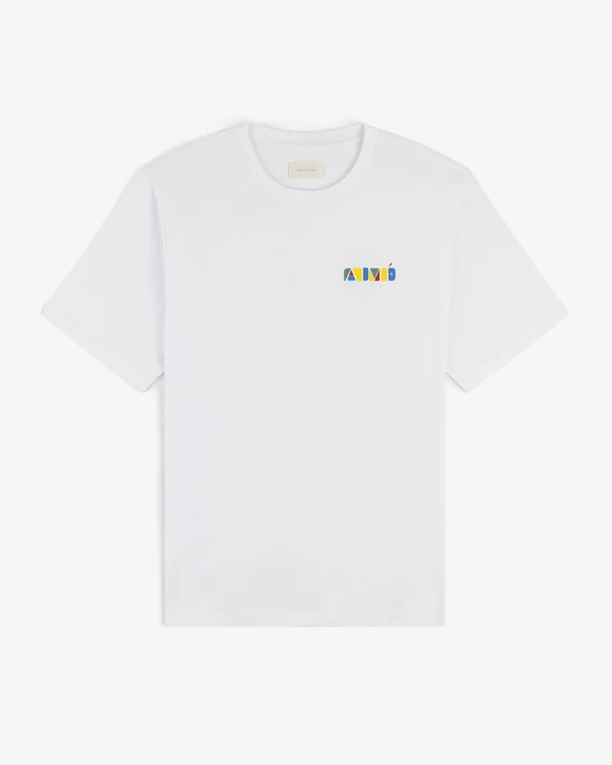 T-shirt med staplat logo