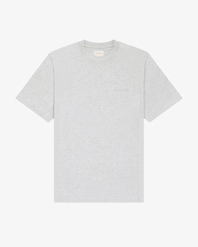 T-shirt med ton-i-ton-logotyp